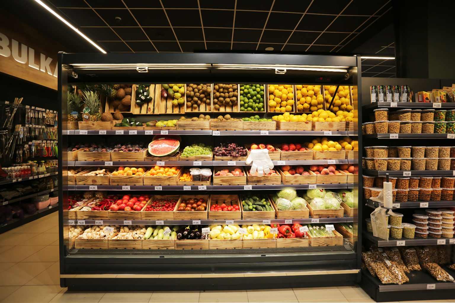 Специализированные витрины для продажи овощей и фруктов Indiana MV 080 FV O 205-DLM
